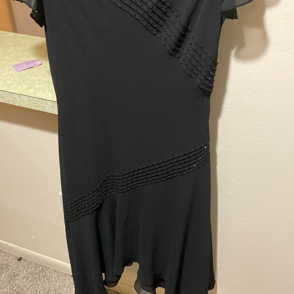Chic Asymmetrical adrianna papel Black Dress